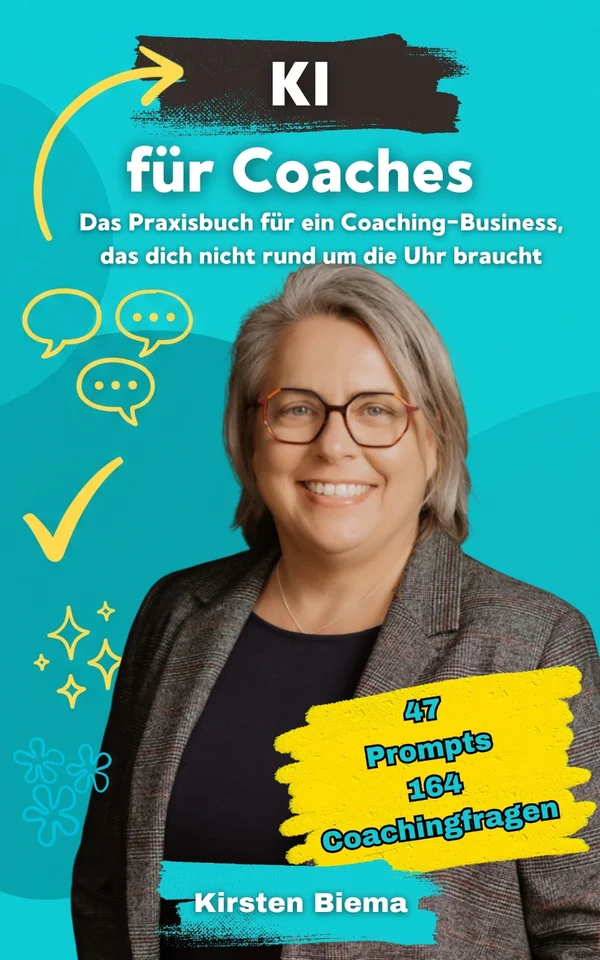 Buchcover „KI für Coaches“ von Kirsten Biema